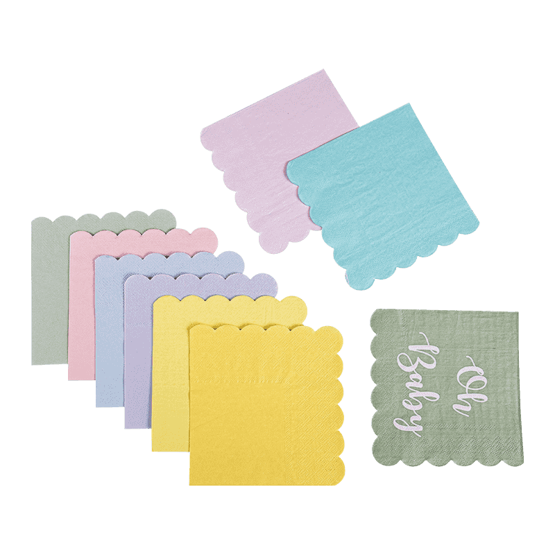 24x24 kleurrijke hoogwaardige die gesneden servetten SJ6101