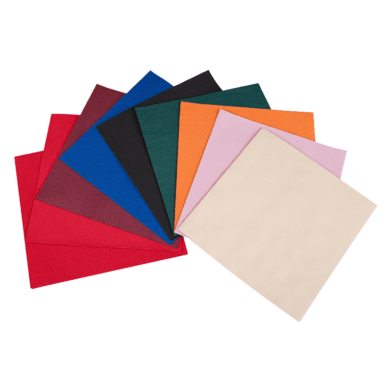40x40 1/4 linnen-achtige gekleurde airlaid-servetten Wegwerp van hoge kwaliteit papier servetten SJ2102