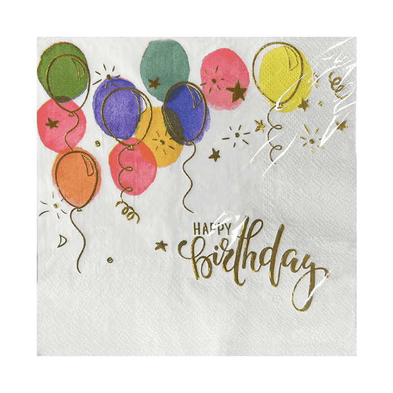 33x33 gelukkige verjaardag elegante servetten met hete stempelen SJ5201