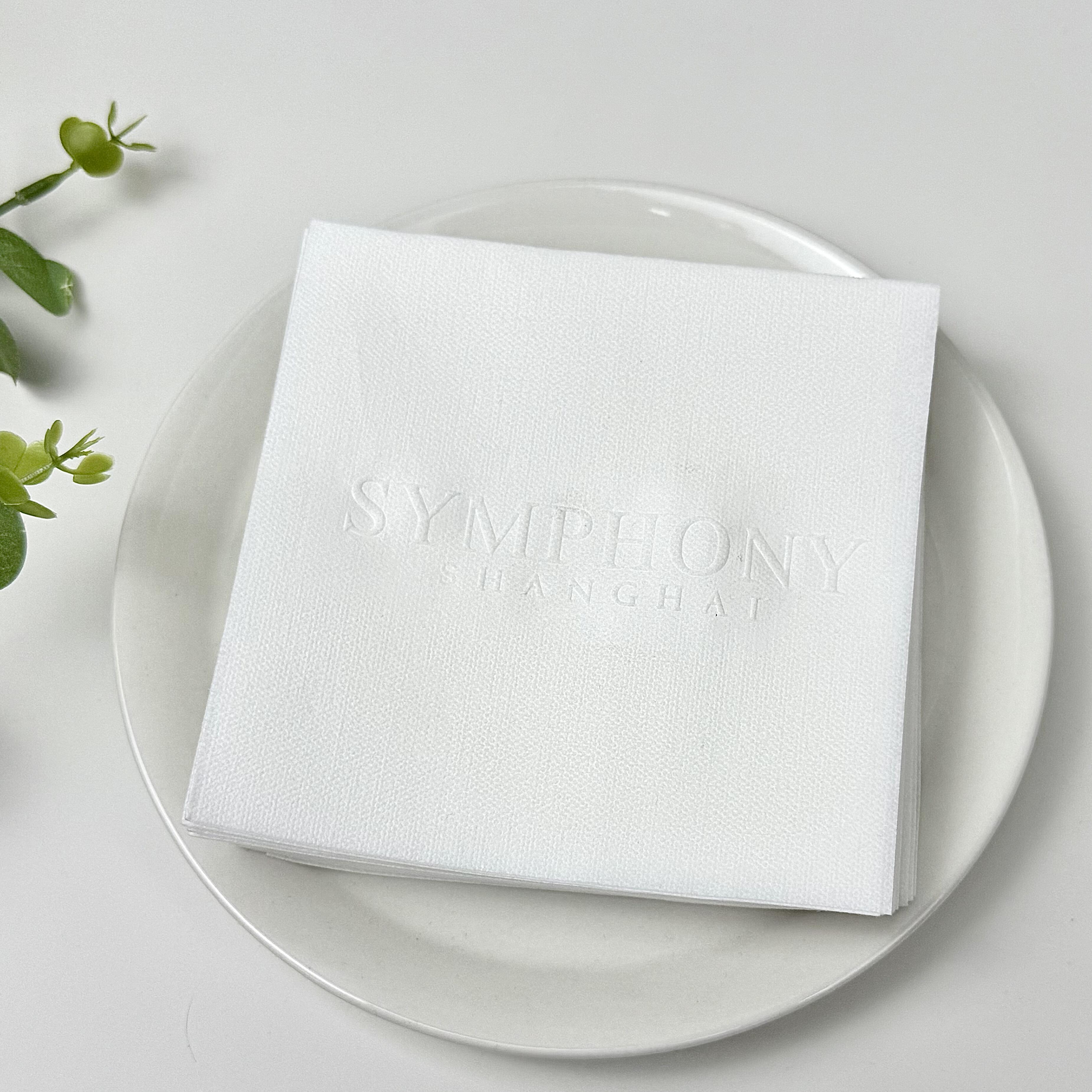 Embossing-ondersteuning Airlaid-servetten voor boetiekcafés Embossing-ondersteuning Airlaid-servetten voor boetiekcafés
